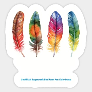 4 feathers dickinson quote Sticker